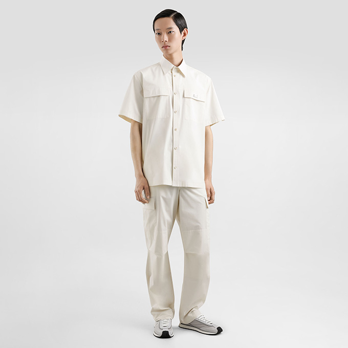 dolce gabbana cotton utility short-sleeve shirt and trousers